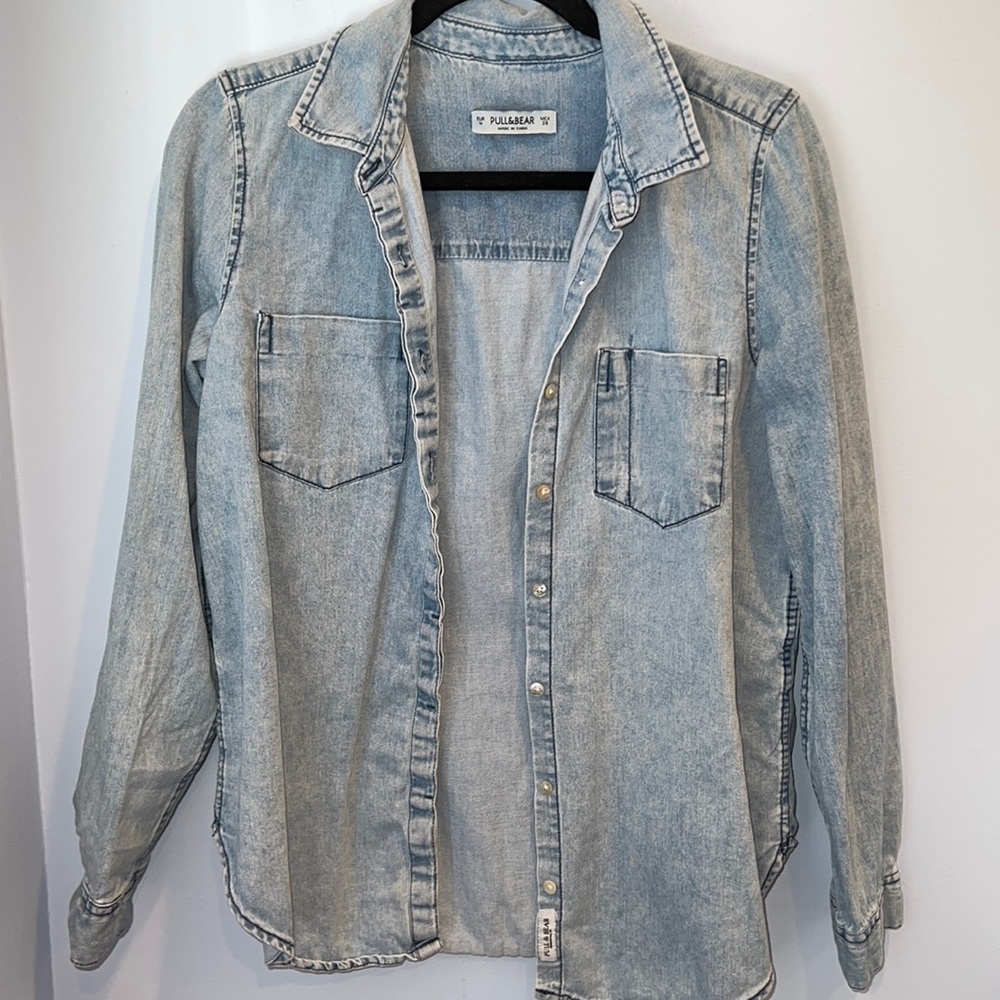 Denim button up